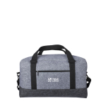 Sporttasche aus RPET-Filz mit kleinem Frontfach farbe dunkelgrau Ansicht mit Druckbereich