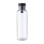 RPET-Flasche mit Bambusdetail und Trageriemen am Deckel, 750 ml farbe transparent erste Ansicht