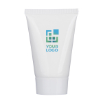 Sonnencreme SPF30 mit Vanilleduft in weißer Tube farbe weiß Ansicht mit Druckbereich