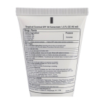 Sonnencreme SPF30 mit Vanilleduft in weißer Tube dritte Ansicht