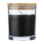 Vanilleduftkerze im Glas mit Bambusdeckel farbe schwarz erste Ansicht
