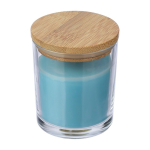 Vanilleduftkerze im Glas mit Bambusdeckel vierte Ansicht