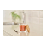 Vanilleduftkerze im Glas mit Bambusdeckel siebte Ansicht