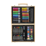 Holz-Etui mit Tragegriff und 66 Malutensilien zweite Ansicht