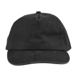 5-Panel-Kappe in verschiedenen Farben mit Washed-Effekt, 240 g/m² farbe schwarz erste Ansicht