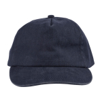 5-Panel-Kappe in verschiedenen Farben mit Washed-Effekt, 240 g/m² farbe blau erste Ansicht