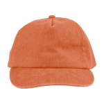 5-Panel-Kappe in verschiedenen Farben mit Washed-Effekt, 240 g/m² farbe orange erste Ansicht