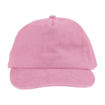 5-Panel-Kappe in verschiedenen Farben mit Washed-Effekt, 240 g/m² farbe rosa erste Ansicht