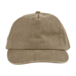 5-Panel-Kappe in verschiedenen Farben mit Washed-Effekt, 240 g/m² farbe khaki erste Ansicht
