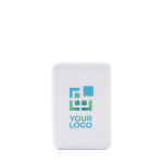 Magnetische Schnelllade-Powerbank BrandCharger 5000 mAh farbe weiß Ansicht mit Druckbereich