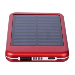 Externe Solarbatterie aus Aluminium mit farbigen Kanten, 4.000 mAh vierte Ansicht