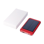 Externe Solarbatterie aus Aluminium mit farbigen Kanten, 4.000 mAh achte Ansicht