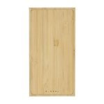 Externe Solarbatterie aus Bambus mit Ladeanzeige, 10.000 mAh dritte Ansicht