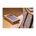 Externe Solarbatterie aus Bambus mit Ladeanzeige, 10.000 mAh siebte Ansicht