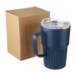 Take-Away-Becher aus recyceltem Edelstahl mit Henkel, 450 ml zweites Detailbild