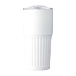 Edelstahlbecher aus recyceltem Material mit Schiebedeckel, 500 ml farbe weiß erste Ansicht