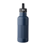 Edelstahlflasche aus recyceltem Material mit Tragegriffdeckel, 500 ml farbe blau zweite Ansicht