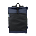 Wasserabweisender Laptop-Rolltop-Rucksack für Geräte bis 15”” farbe blau erste Ansicht