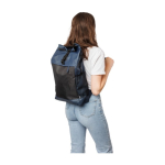 Wasserabweisender Laptop-Rolltop-Rucksack für Geräte bis 15”” farbe blau dritte Ansicht