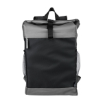 Wasserabweisender Laptop-Rolltop-Rucksack für Geräte bis 15”” farbe grau erste Ansicht