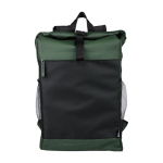 Wasserabweisender Laptop-Rolltop-Rucksack für Geräte bis 15”” farbe grün erste Ansicht