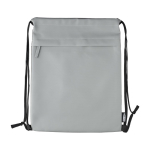 Wasserabweisender Turnbeutel mit Fronttasche farbe grau erste Ansicht