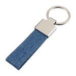 Schlüsselanhänger Zink rechteckig mit Jeansdetail, personalisierbar erste Ansicht