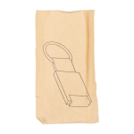 Schlüsselanhänger aus Zink, personalisierbar, mit Jeansstoffdetail vierte Ansicht