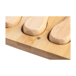 Set mit 4 Käsemessern aus Edelstahl mit Holzgriffen sechste Ansicht