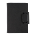 Reisepasshülle aus recyceltem Kunstleder mit integriertem Tracker farbe schwarz erste Ansicht