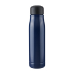 Auslaufsichere Edelstahlflasche mit Kordelgriff, 500 ml farbe blau erste Ansicht
