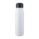Auslaufsichere Edelstahlflasche mit Kordelgriff, 500 ml farbe weiß erste Ansicht