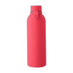 Flasche aus recyceltem Edelstahl mit gummierter Oberfläche und Trageriemen, 500 ml sechste Ansicht