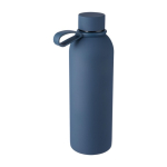 Flasche aus recyceltem Edelstahl mit gummierter Oberfläche und Trageriemen, 500 ml erste Ansicht