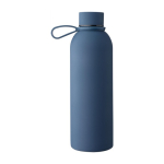 Flasche aus recyceltem Edelstahl mit gummierter Oberfläche und Trageriemen, 500 ml dritte Ansicht