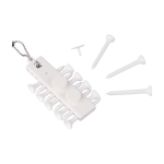 Set mit 12 Golf-Tees aus recyceltem Kunststoff mit Metallkordel erste Ansicht