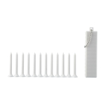 Set mit 12 Golf-Tees aus recyceltem Kunststoff mit Metallkordel dritte Ansicht