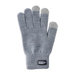 Winterhandschuhe aus RPET mit 3 Touchscreen-fähigen Fingern farbe grau erste Ansicht