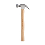 Hammer mit Griff aus Buchenholz und Kopf aus Stahl farbe braun Ansicht mit Druckbereich