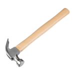 Hammer mit Griff aus Buchenholz und Kopf aus Stahl dritte Ansicht