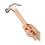 Hammer mit Griff aus Buchenholz und Kopf aus Stahl fünfte Ansicht