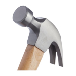Hammer mit Griff aus Buchenholz und Kopf aus Stahl sechste Ansicht