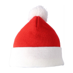Weihnachtsmütze aus Acrylstrick mit Bommel aus Polyester dritte Ansicht
