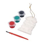 Weihnachtsanhänger Gips Weihnachtsmann zum Bemalen mit Farben erste Ansicht