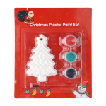 Weihnachtsbaum aus Gips zum Bemalen, inklusive 3 Acrylfarben farbe mehrfarbig erste Ansicht