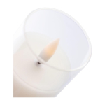 LED-Kerze mit realistischem Flammeneffekt im Glasgefäß fünfte Ansicht