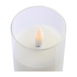 LED-Kerze mit realistischem Flammeneffekt im Glasgefäß sechste Ansicht