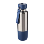 Edelstahlflasche mit Handgelenkschlaufe und Becher im Boden, 500 ml erste Ansicht
