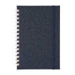 A5-Notizbuch rPET Spiralbindung mit Kartoncover, liniert farbe blau erste Ansicht