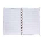 A5-Notizbuch rPET Spiralbindung mit Kartoncover, liniert vierte Ansicht